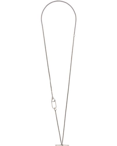 Werkstatt:münchen Safety pin pendant necklace - Metálico
