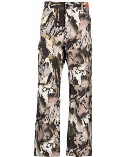 Heron Preston Camouflage-print Cargo Trousers - Green