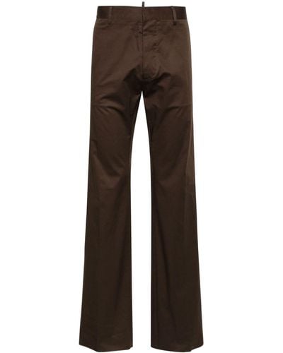 DSquared² Pantalones chinos de talle medio - Marrón