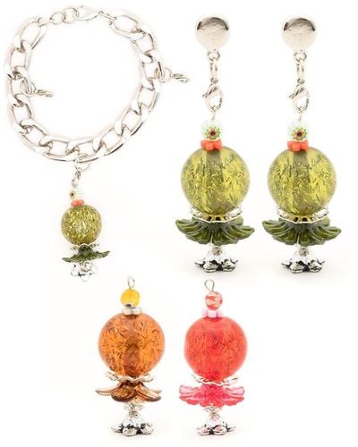 Amir Slama Interchangeable Bracelet And Earrings - Multicolour