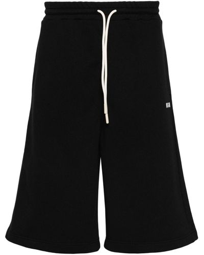 MSGM Pantalones cortos de chándal con cordones - Negro