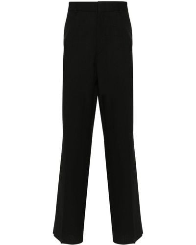 Valentino Garavani Pantalones de vestir rectos texturizados - Negro
