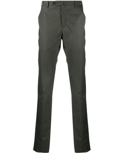 PT Torino Pantalones de vestir con corte slim - Gris