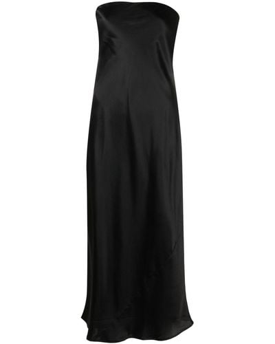 Reformation Joanna Off-shoulder Silk Dress - Black