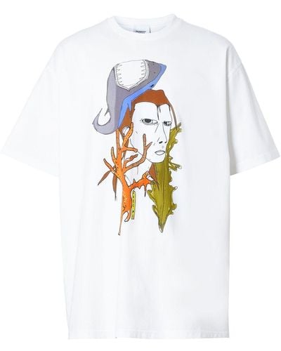 Burberry T-shirt à imprimé graphique - Blanc