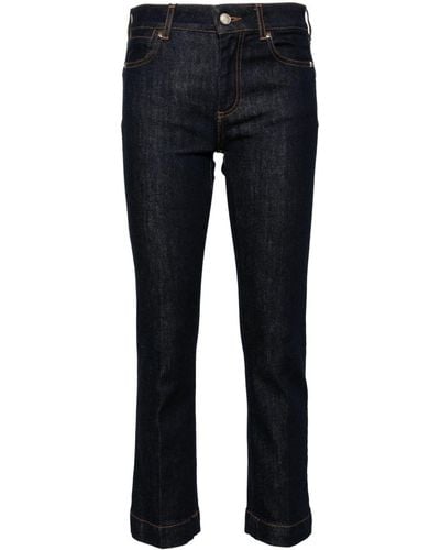 Sportmax Record Low-rise Cropped Jeans - Blue