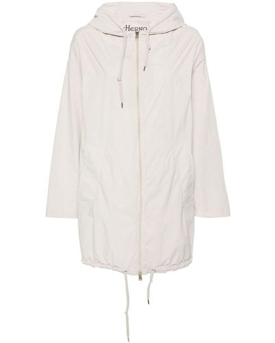 Herno Shell Zipped Raincoat - White