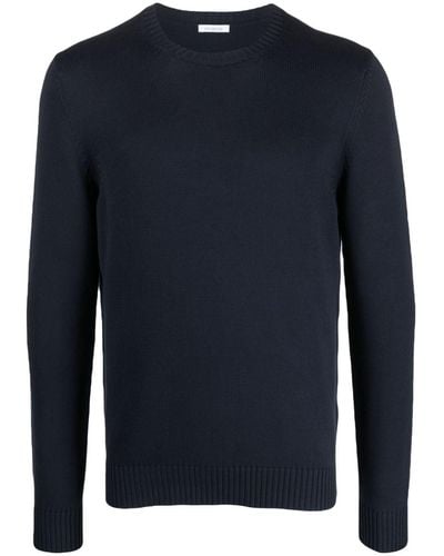 Malo Long-sleeve Knitted Sweater - Blue