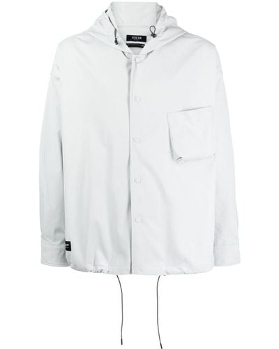 FIVE CM Logo-patch Hooded Jacket - White