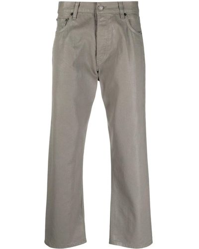 Haikure Straight-leg Cotton Pants - Grey