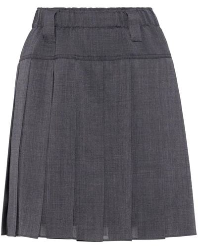 Brunello Cucinelli Pleated Mini Skirt - Grey