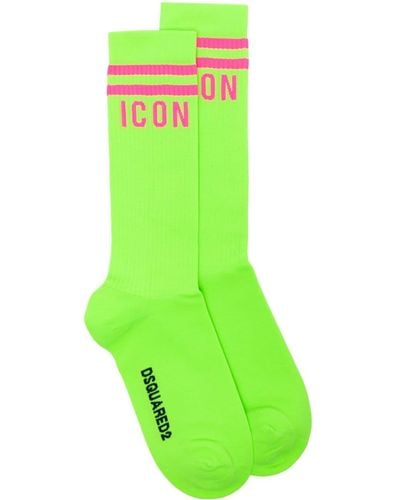 DSquared² Calcetines Icon a rayas - Verde