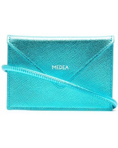 MEDEA Portemonnaie im Metallic-Look - Blau