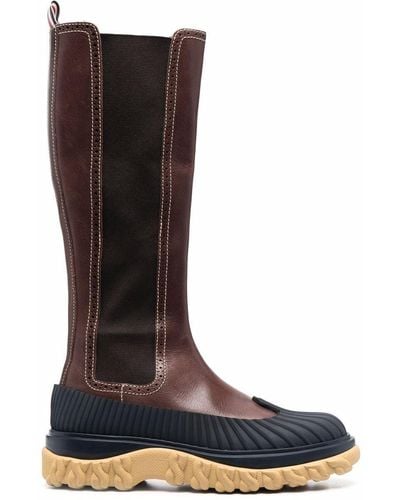 Thom Browne Knee-high Chelsea Duck Boots - Brown
