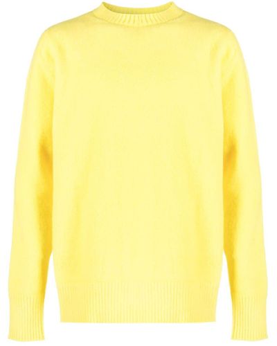 OAMC Logo Intarsia-knit Wool Sweater - Yellow