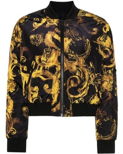 Versace Jeans Couture Reversible Padded Bomber Jacket - Black