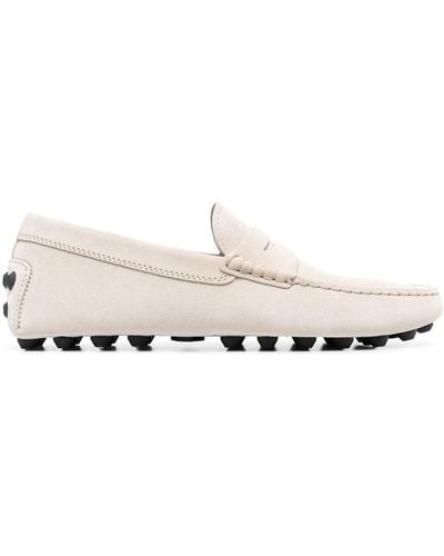 Tod's Calf-suede Loafers - Natural