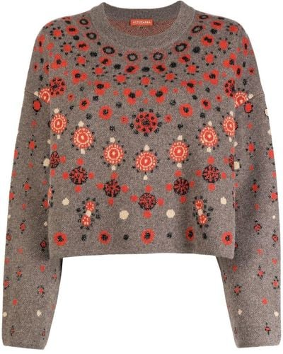 Altuzarra Makena Floral-intarsia Sweater - Brown