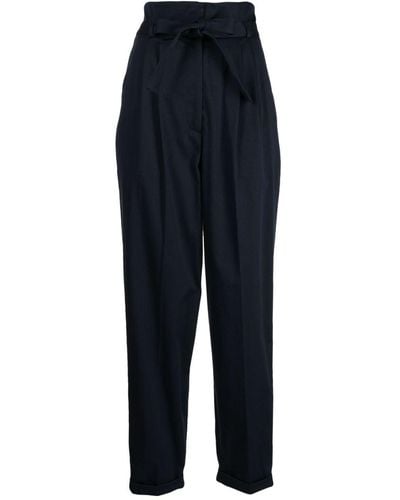 Antonio Marras Belted Cotton Trousers - Blue