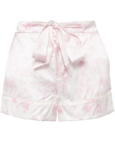 Kiki de Montparnasse Lounge-Shorts aus Seide - Pink