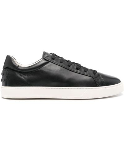 Tod's Leren Sneakers Met Vlakken - Zwart