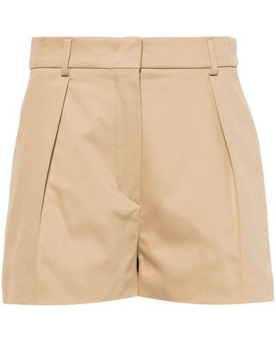 Sportmax Inverted-pleat Shorts - Natural
