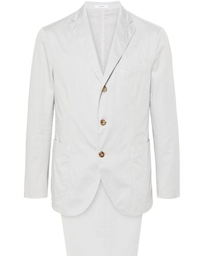 Boglioli Einreihiger Anzug - Weiß
