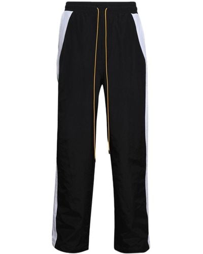 Rhude Pantalones de chándal con diseño colour block - Negro