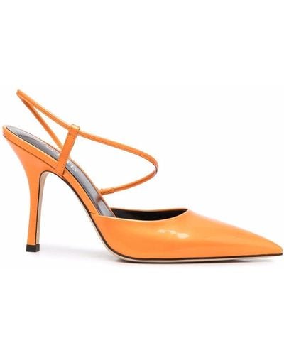 Paris Texas Zapatos de tacón con tira trasera - Naranja