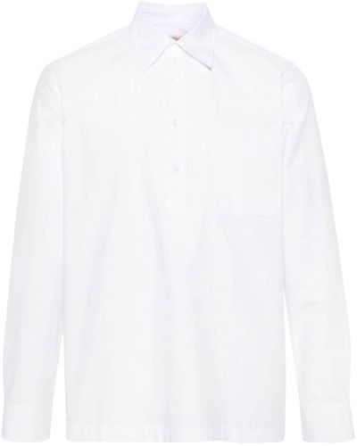 Valentino Garavani Katoenen Overhemd Met V-detail - Wit