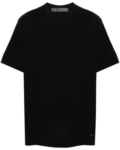 Y's Yohji Yamamoto Camiseta con logo estampado - Negro
