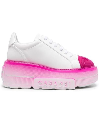 Casadei Nexus Lace-up Platform Sneakers - Pink