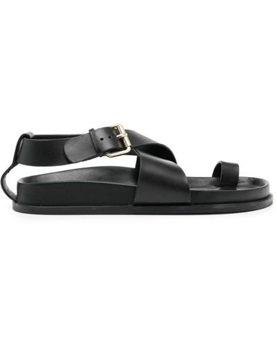 A.Emery Dula Buckle-fastening Leather Sandals - Black
