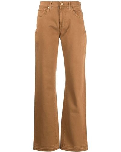 7 For All Mankind Tess Straight-leg Jeans - Brown