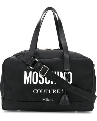 Moschino Reisetasche mit Logo - Schwarz