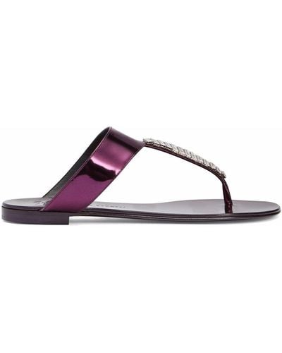 Giuseppe Zanotti Cleta Crystal-embellished Sandals - Purple