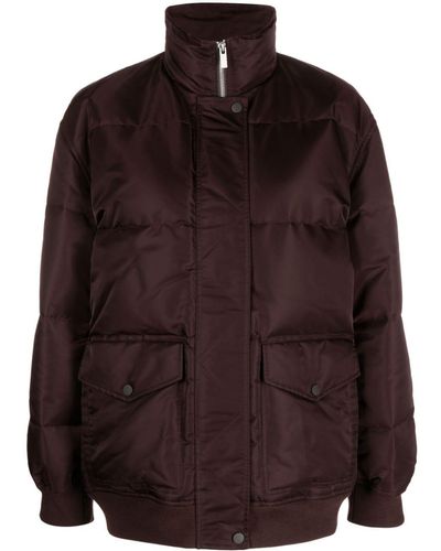 Theory Funnel-neck Down Puffer Jacket - Brown