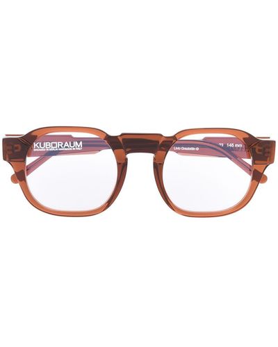 Kuboraum ラウンド眼鏡フレーム - ブラウン