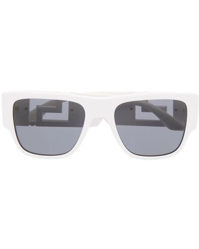 Versace Eckige Greca Sonnenbrille - Weiß