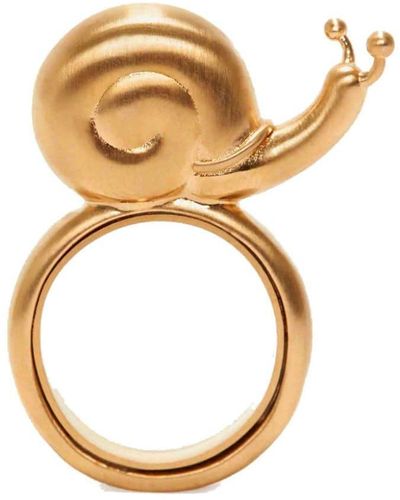 JW Anderson Anillo Snail con efecto pulido - Blanco