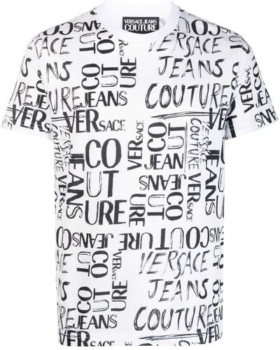 Versace Jeans Couture T-shirt à logo imprimé - Blanc
