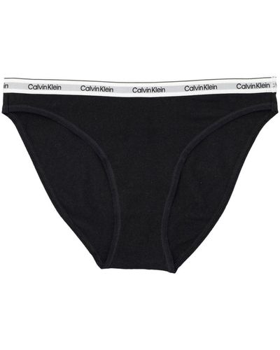 Calvin Klein Bikinihöschen mit Logo-Bund - Schwarz