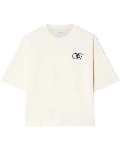 Off-White c/o Virgil Abloh Ow-print Cotton T-shirt - White