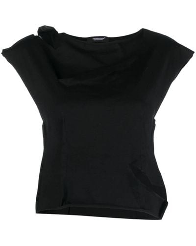 Undercover Camiseta con aberturas - Negro