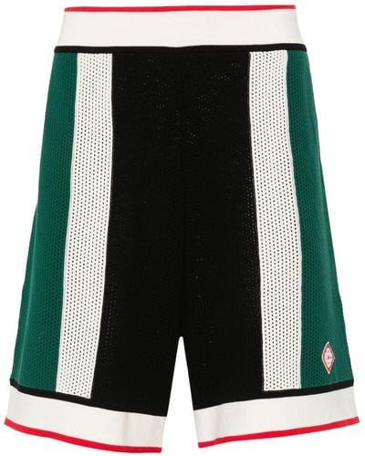 Casablancabrand Shorts Met Logo-applicatie - Zwart