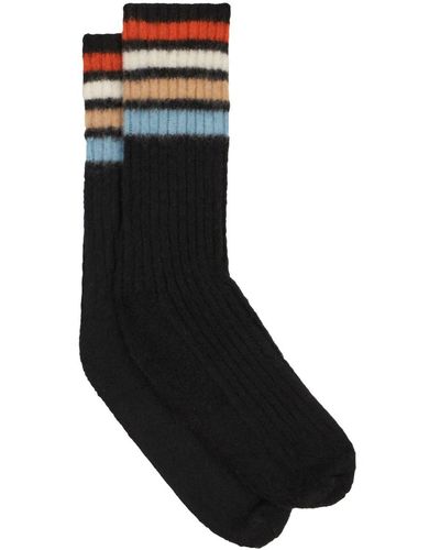 Etro Chaussettes colour block à rayures - Noir