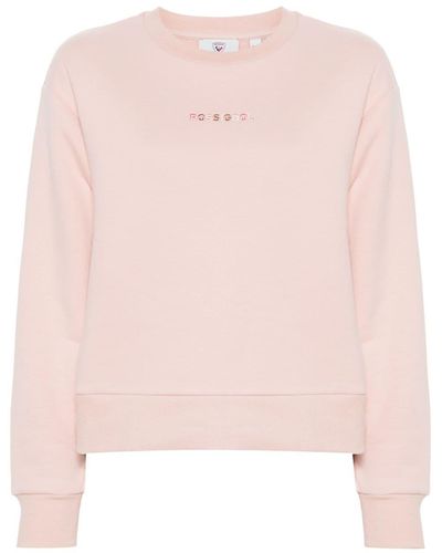 Rossignol Sweater Met Geborduurd Logo - Roze