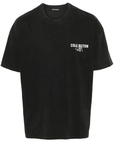 Cole Buxton Logo-print Cotton T-shirt - Black