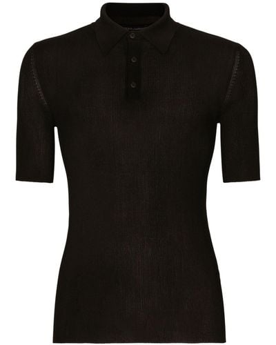 Dolce & Gabbana ボタン ポロシャツ - ブラック