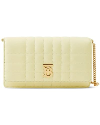 Burberry Lola Quilted Clutch Bag - Natural